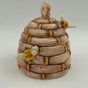 Ceramic Honeybee Beehive Honeypot Dome Lid Cover Only